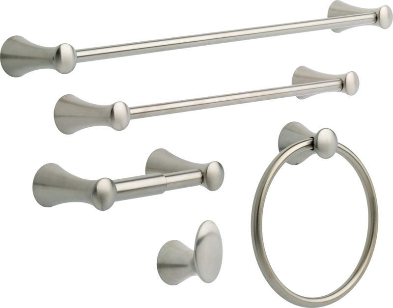 Delta Delta Lahara (1-Pack) Toilet Paper Holder Brilliance Stainless Steel Tissue Roll Holder for Bathroom Organization and Storage Spring Loaded Toilet Tissue Holder Wall Bathroom Accessories D73850-SS - Image 2