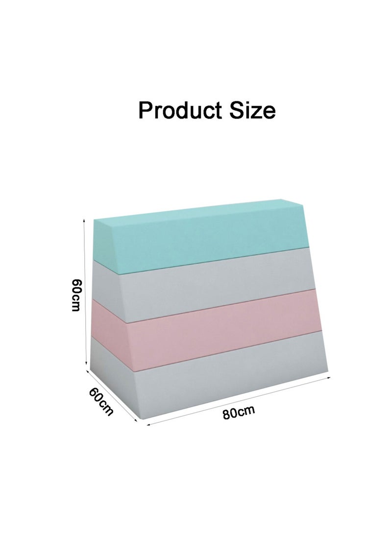 JSAITOYS - Soft Trapezoid Shape Parkour Spotting Vaulting Block Mats Indoor Playground Equipment - Image 1