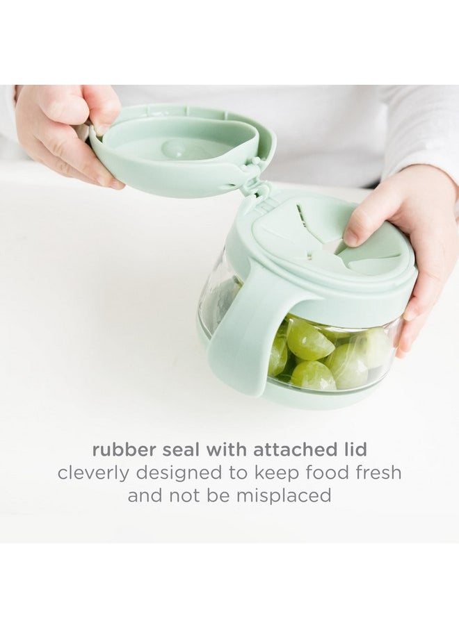 ubbi Ubbi Tweat No Spill Snack Container for Kids, BPA-Free Tritan, Toddler Snack Container, Sage & Pink  - Image 4