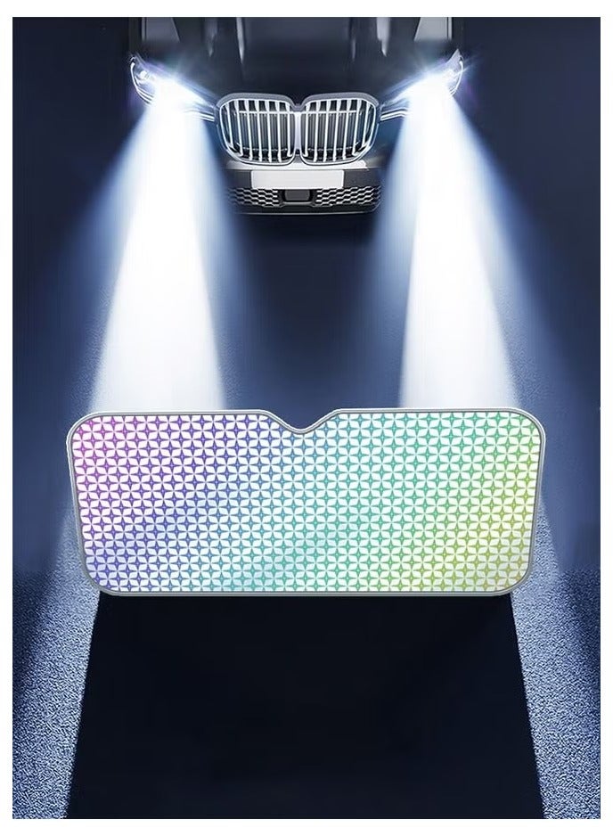 راكسوم مظلة شمس للزجاج الأمامي للسيارة - مظلة شمسية قابلة للطي - حماية من الأشعة فوق البنفسجية - تحافظ على برودة السيارة - 130 × 70 سم - Image 4