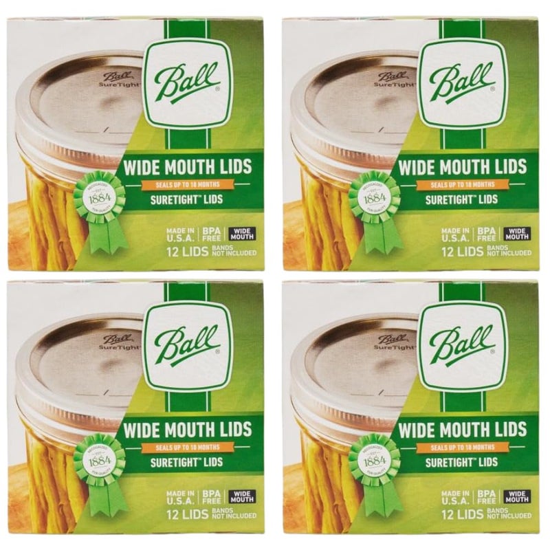 Ball Wide Mouth Canning Lids 4 Dozen or 48 Lids Total