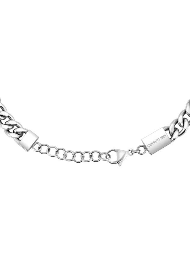 شيروتي 1881 Alessio Stainless Steel Curb Chain Bracelet for Men