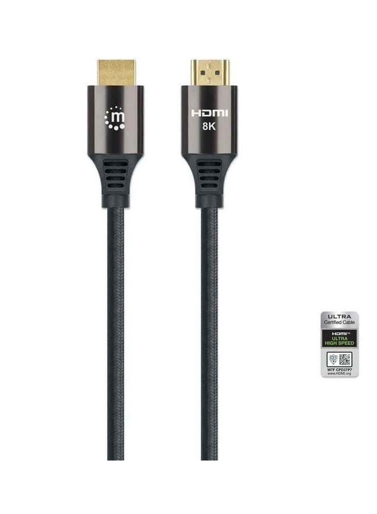 Manhattan 394703 Cable HDMI 8K@60Hz w/ Ethernet HDMI-Male/HDMI-Male 3m - Black - Image 1