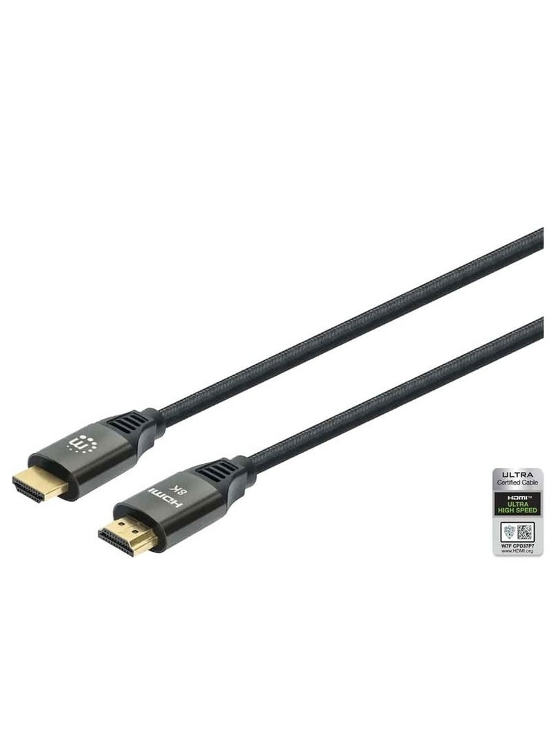 Manhattan 394703 Cable HDMI 8K@60Hz w/ Ethernet HDMI-Male/HDMI-Male 3m - Black - Image 3