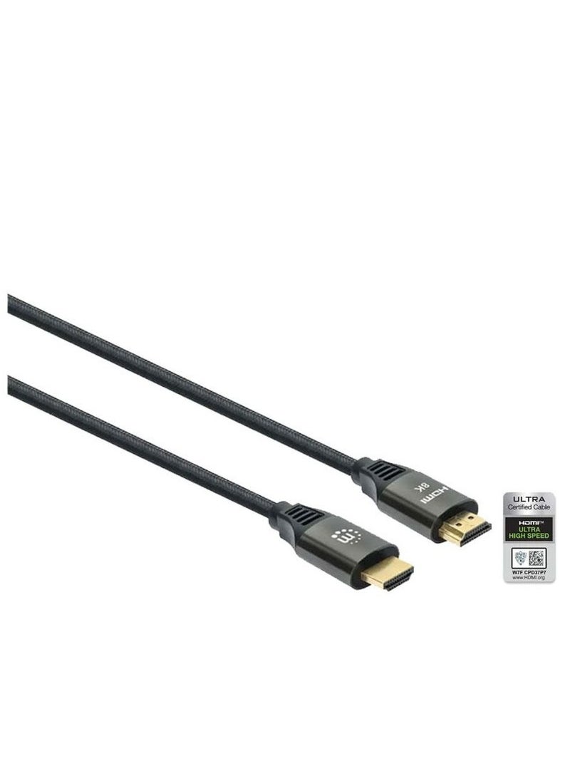 Manhattan 394703 Cable HDMI 8K@60Hz w/ Ethernet HDMI-Male/HDMI-Male 3m - Black - Image 2
