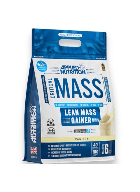 Critical Lean Mass Gainer, Vanilla Flavour, 6kg