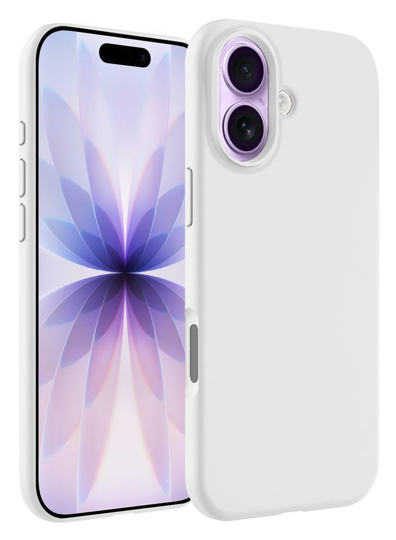 Silicone Protective Phone Case for iPhone 17 - Soft Anti-Scratch Microfiber Lining Ultra Slim Drop Protection Phone Cover - White - Image 2