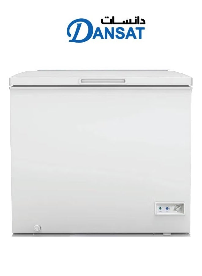 Dansat Chest Freezer 7 CU.FT, 200 Gross Liter, Lock & Key, Recessed Handle, Basket 198 L 204 W DAN700CF White - Image 3