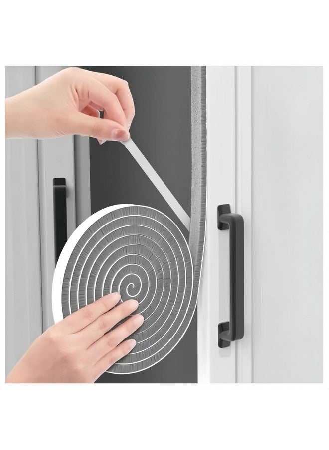 Beauenty 10M Self Adhesive Seal Strip Weatherstrip for Windows and Doors House Soundproofing,Windproof,Dustproof,Stronger Stickiness,0.35" Wide x 0.2" Thick,Gray  - Image 1