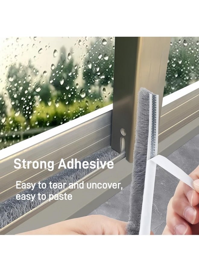 Beauenty 10M Self Adhesive Seal Strip Weatherstrip for Windows and Doors House Soundproofing,Windproof,Dustproof,Stronger Stickiness,0.35" Wide x 0.2" Thick,Gray  - Image 2