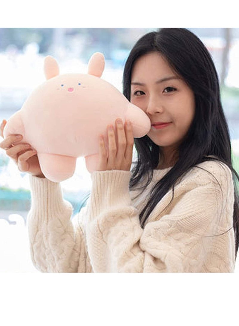 SYOSI 9 inch C ute Rabbit Plush Stuffed Animal Body Pillow Fat Cartoon Cylindrical Body Pillows for Kids, Super Soft Hugging Toy Gifts for Bedding, Kids Sleeping Nap Kawaii Pillow - Image 2