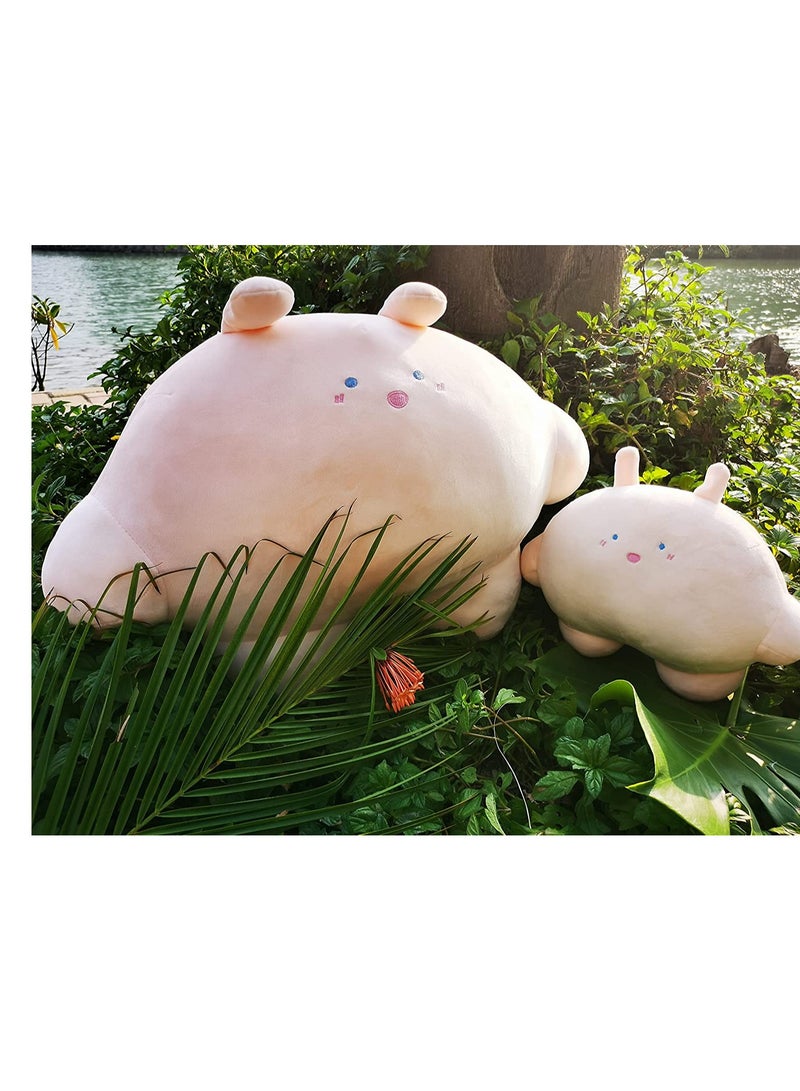 SYOSI 9 inch C ute Rabbit Plush Stuffed Animal Body Pillow Fat Cartoon Cylindrical Body Pillows for Kids, Super Soft Hugging Toy Gifts for Bedding, Kids Sleeping Nap Kawaii Pillow - Image 5