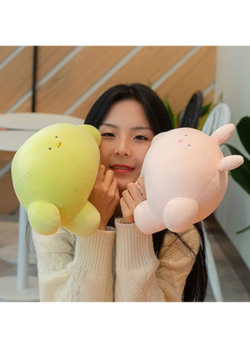 SYOSI 9 inch C ute Rabbit Plush Stuffed Animal Body Pillow Fat Cartoon Cylindrical Body Pillows for Kids, Super Soft Hugging Toy Gifts for Bedding, Kids Sleeping Nap Kawaii Pillow - Image 3