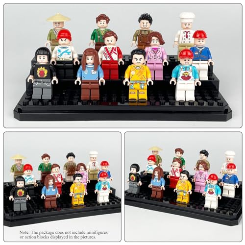 WMM Minifigure Display Case for Action Figures Blocks, Dustproof Acrylic Display Box Storage with 3 Movable Steps for Collection Models Minifigures, Bricks Blocks Toys - Image 5