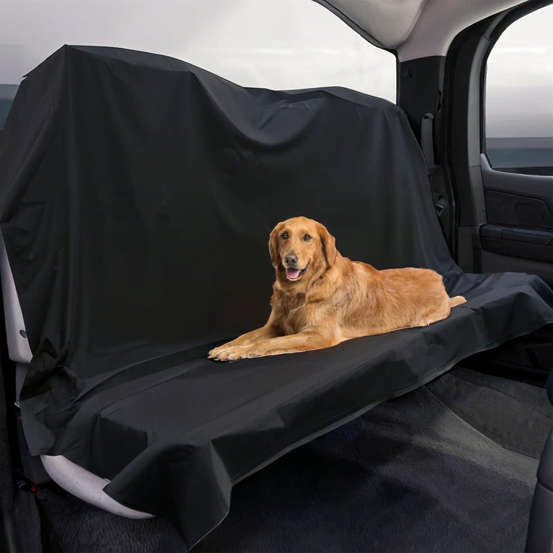 CICMOD Universal Waterproof Black Heavy Duty PU Leather Car Bench Seat Cover for Pets - Image 2