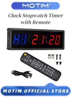 Gym Timer Interval Timer Workout Timer Clock Stopwatch Timer with Remote for Classroom and Outdoor