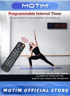 Motim Gym Timer Interval Timer Workout Timer Clock Stopwatch Timer with Remote for Classroom and Outdoor  - Image 2