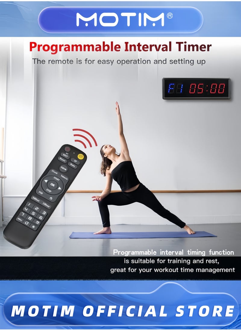 Motim - Gym Timer Interval Timer Workout Timer Clock Stopwatch Timer with Remote for Classroom and Outdoor - Image 1