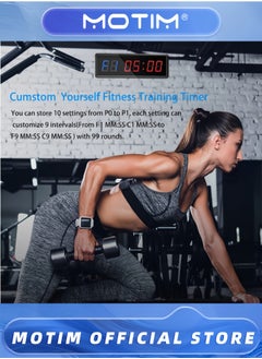 Motim Gym Timer Interval Timer Workout Timer Clock Stopwatch Timer with Remote for Classroom and Outdoor  - Image 5