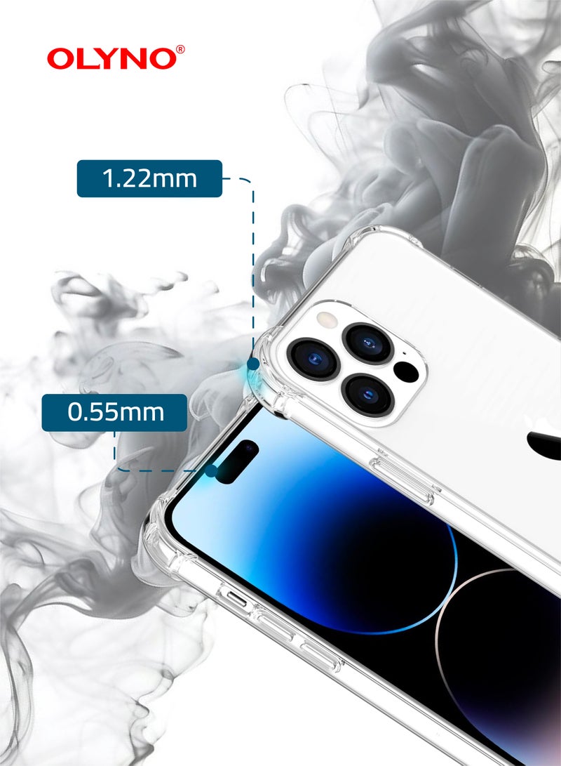 أولينو غطاء خلفي شفاف من بريستين مع حماية من السقوط لهاتف آيفون 14 برو - Image 5