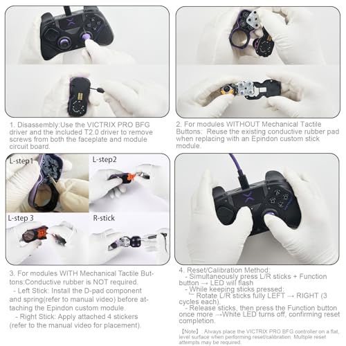 Epindon Hall Effect Stick Module Replacement Compatible with Victrix Pro BFG Wireless Controllers (Both PS5 & Xbox Version) Right Stick - FPS Tension 130G - Image 2