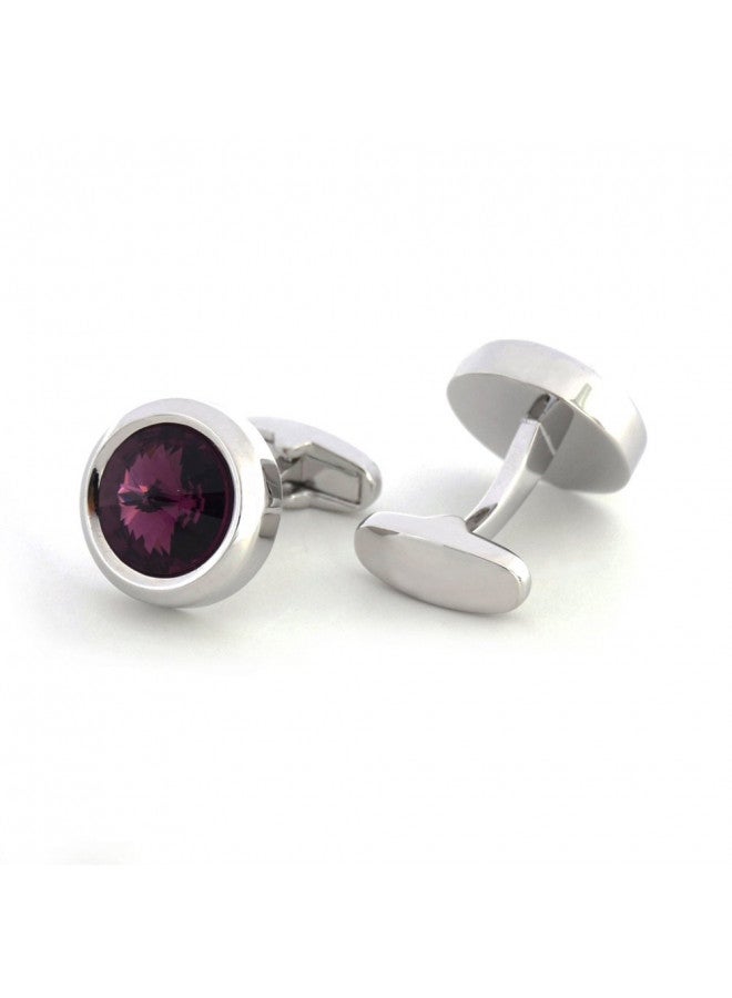 MERIT OCEAN Charm Style Cufflinks Fancy Crystal Cuff Links - Image 1
