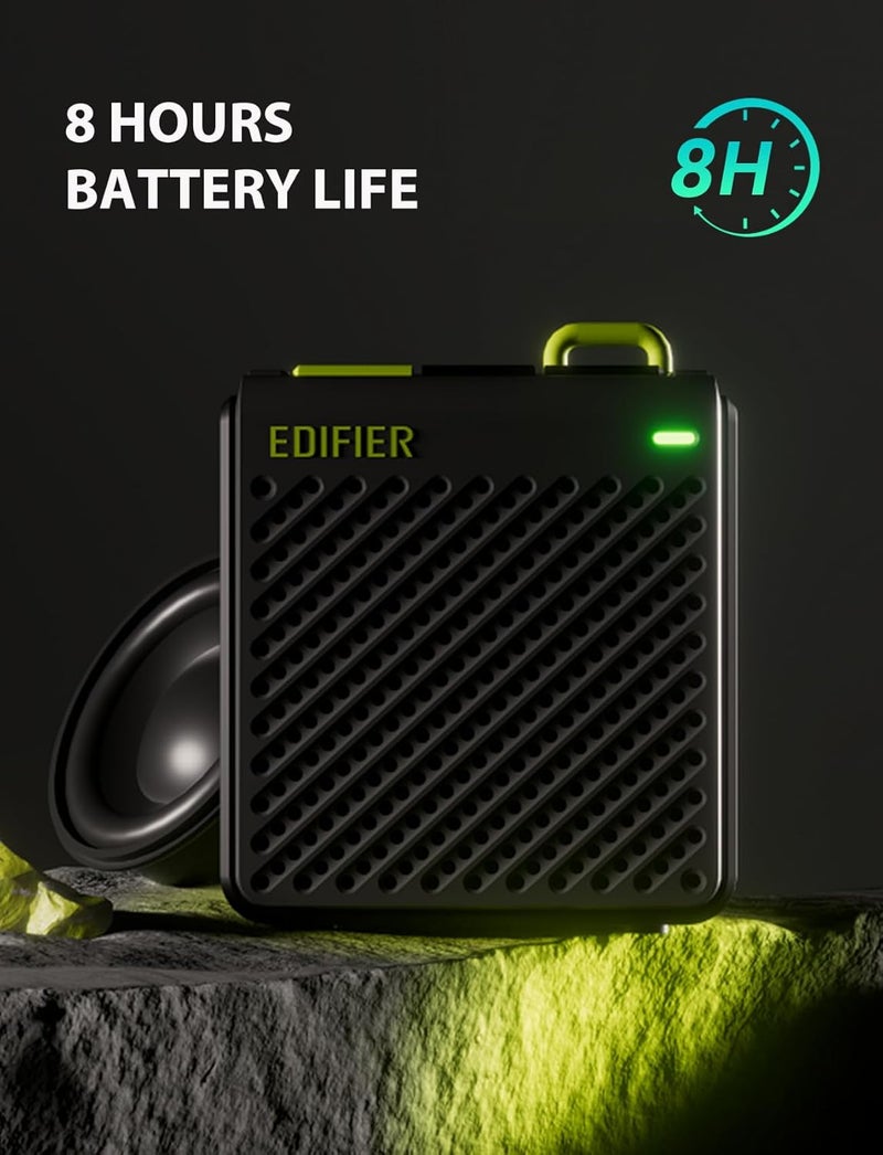 Edifier MP85 صغير مكبر صوت بلوتوث، مكبرات صوت محمولة مع بلوتوث V5.3، 8 ساعة وقت اللعب، للمنزل، السفر، في الهواء الطلق - رمادي - Image 3