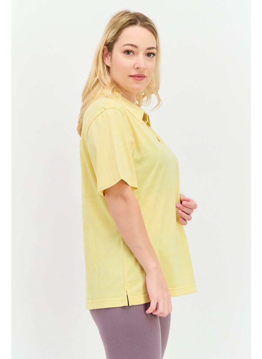 Women Sportswear Fit Short Sleeve Outdoor Polo Shirt, Yellow - pzsku/Z8C937F85CE71ED47AF4CZ/45/_/1737642582/88ce225b-b3c0-4769-8783-a11d46d385d8