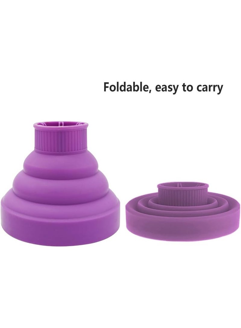 Universal size hair dryer diffuser for curly hair, salon use, or individual use - purple. - Image 3
