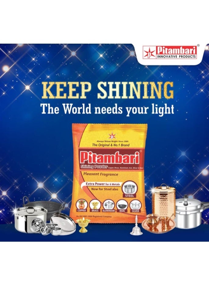 Pitambari Shining Powder for 6 Metals (Copper, Brass, Aluminium, Iron, Silver & Steel) - Pack of 3 - Image 5