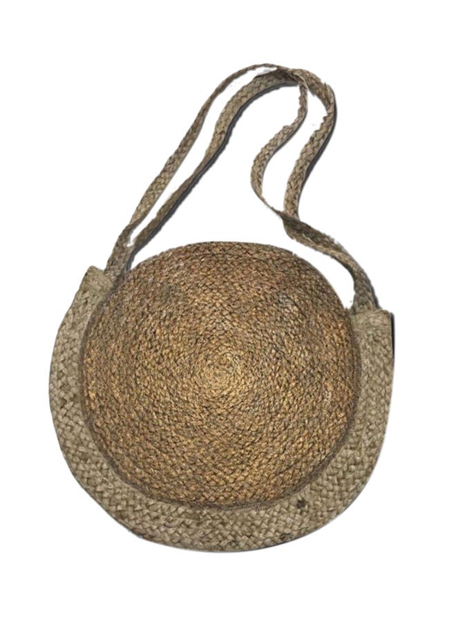 NIBEMINENT Summer Straw Beach Tote Bag Brown  - Image 1