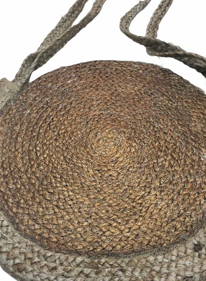 NIBEMINENT Summer Straw Beach Tote Bag Brown  - Image 2