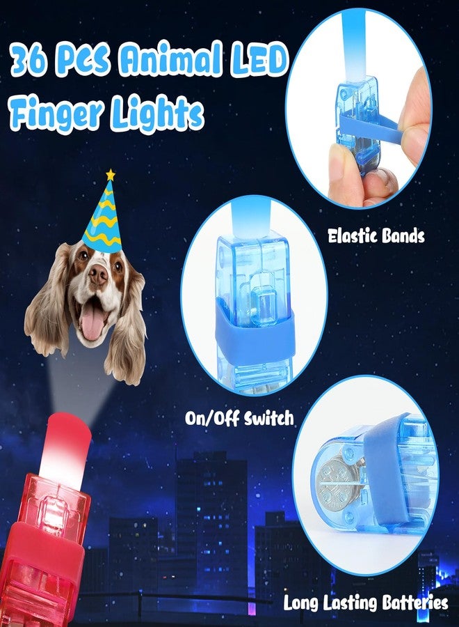 Oitnlaughter 36Pcs Dog Themed LED Finger Lights Puppy Party Favors Glow in the Dark Light Up Finger Lights Toys Bulk for Birthday Party Favors Treasure Box Goodie Bag Stuffer Birthday Gifts Classroom Prize - Image 3