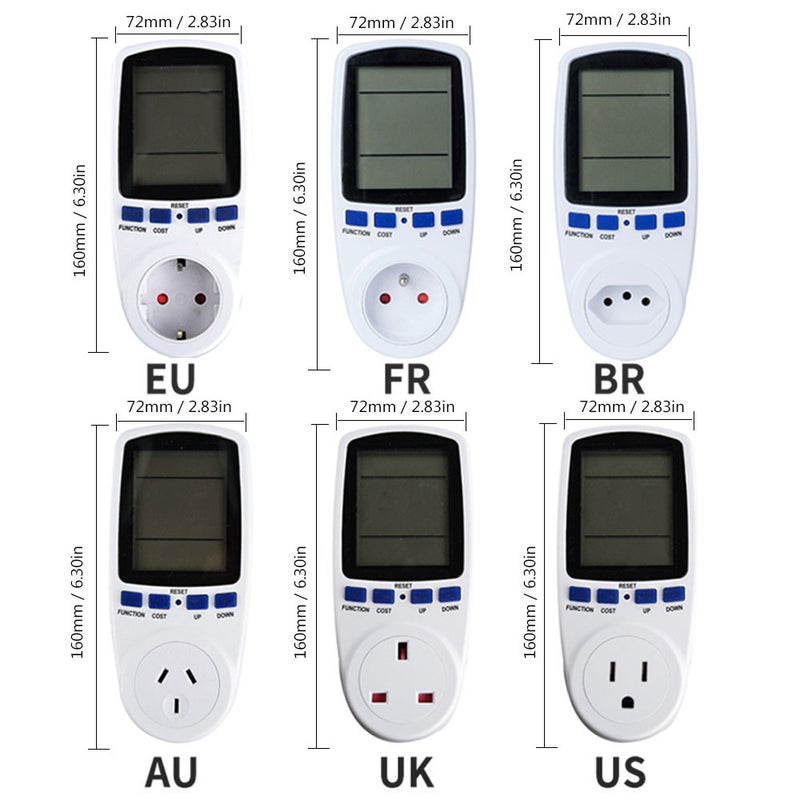 Digital LCD Energy Meter Wattmeter Monitoring Device Wattage Electricity Kwh Power Measuring Analyzer - Image 4