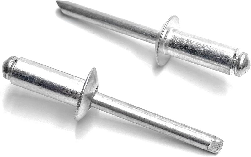 ISPINNER 100pcs 1/4" x 5/8" Aluminum Blind Rivets, 6.4 x 16mm Pop Rivets, Pack of 100 (Silver) - Image 1