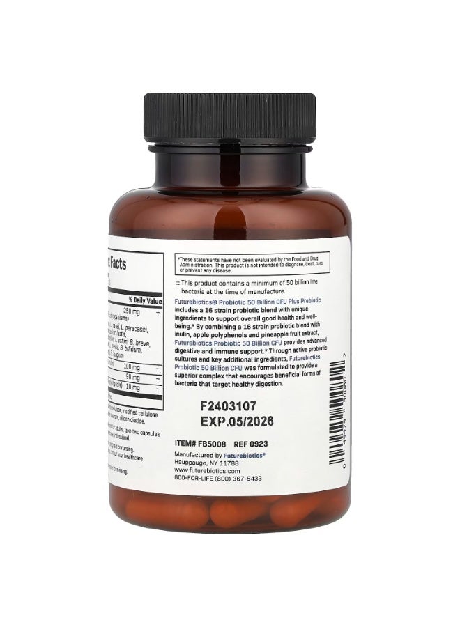 فيوتشر بايوتكس فيوتشربيوتكس، بروبيوتيك بالإضافة إلى بريبيوتيك، 60 كبسولة نباتية - Image 2