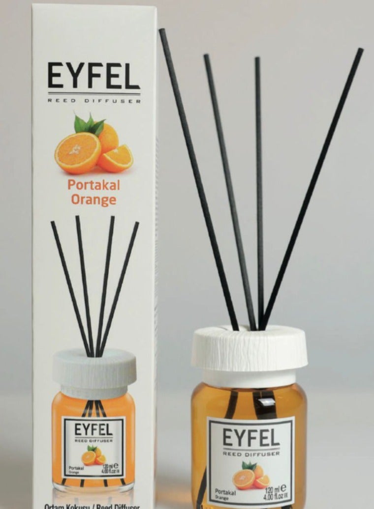 Eyfel Reed Diffuser, Orange Fragrance, 120 ml - Image 1