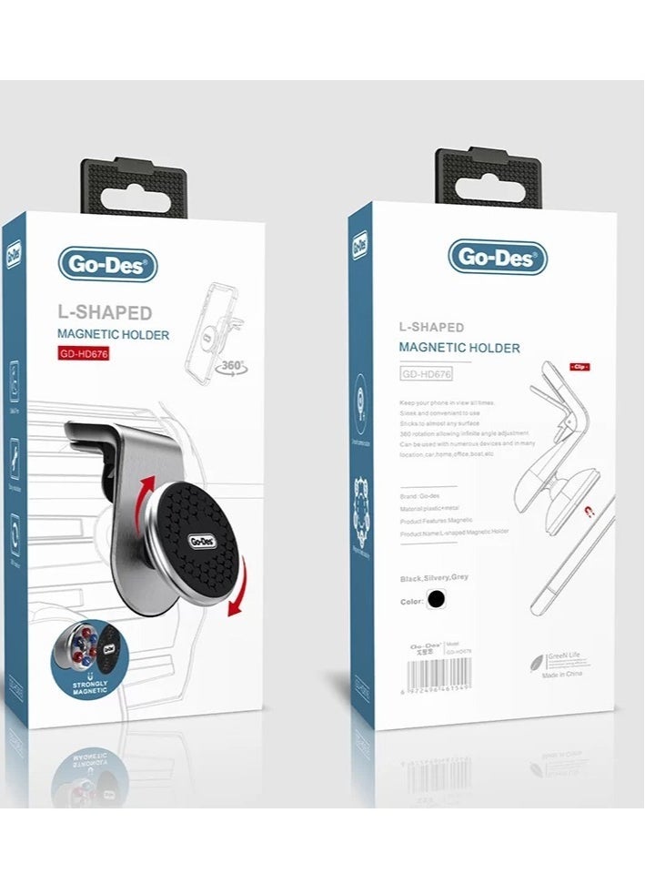 JAJEEK L-Shaped Magnetic Vehicle Phone Holder – Secure, Stylish, and Adjustable Mount for Your Car - Image 4