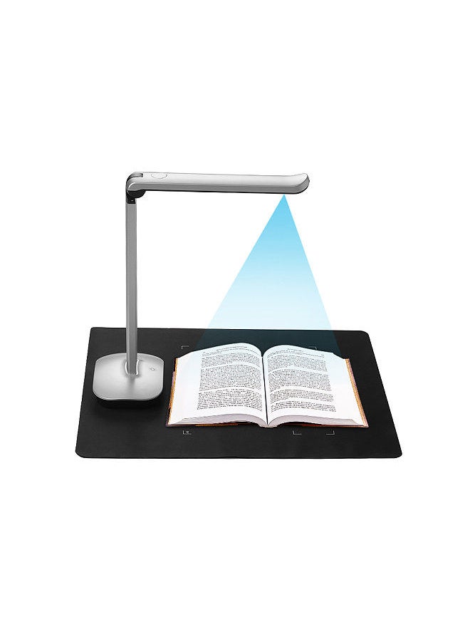 F50 Foldable HD High Speed USB Book Image Document Camera Scanner 15 Mega-Pixels A3 & A4 Scanning Size with LED Light AI Technology USB Foot Pedal for Classroom Office Library Bank for Windows
