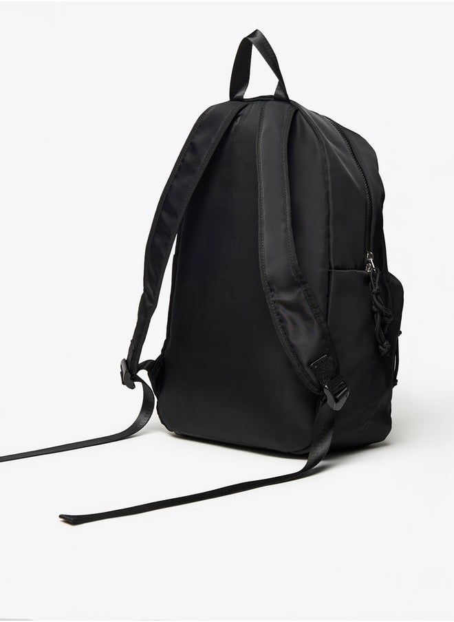 Oaklan by Shoexpress - Logo Applique Backpack with Adjustable Straps - 36x30x15 cm - Image 1