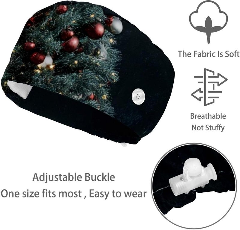 Women and Men's Surgical Cap 4 Packs Daisy on Old Wooden (1) Working Hat One Size - Image 3
