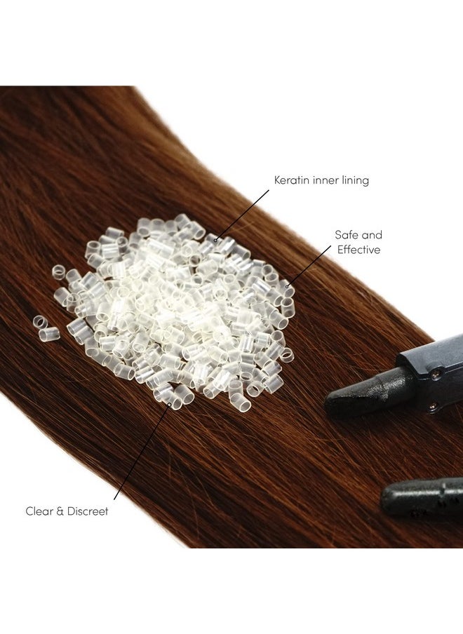 The Hair Shop Hair Extensions Shrinky Clear Tubes By The Hair Shop Keratin Glue Lined Plastic For Itip ; Strong Clear Tube Bond For 100% Remy Human Hair Extensions (4Mm Diameter) [250 Pcs]  - Image 5