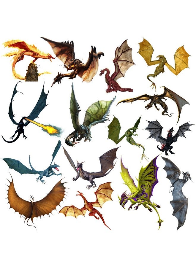 WOYINIS 3D Fantasy Dragon Wall Decal Peel & Stick Dragon Flying Wall Stickers Removable Vinyl Wall Art Decor for Kids Living Room Classroom Nursery Decoration - Image 2