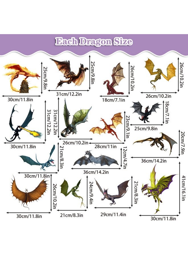 WOYINIS 3D Fantasy Dragon Wall Decal Peel & Stick Dragon Flying Wall Stickers Removable Vinyl Wall Art Decor for Kids Living Room Classroom Nursery Decoration - Image 3