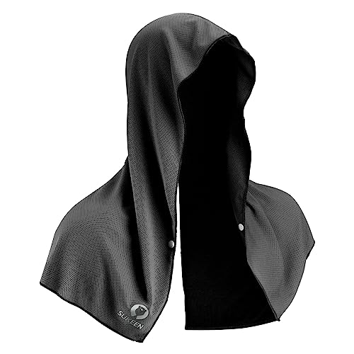 Sukeen Cooling Hoodie Towel for Men, Cooling Towels for Neck and Face, Cools When Wet Cooling Neck Wraps, Sport Workout Camping Cycling Cool Towel for Hot Weather - Image 1