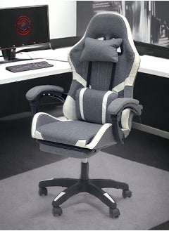 Sabir & Bros Furniture LLC SBF Fabric Gaming Chair - Reclining High Back Office Chair - Adjustable Height, Headrest, Footrest and Lumbar Support - Swivel Video Game Chair - Ergonomic Computer Gaming Chair  - Image 2