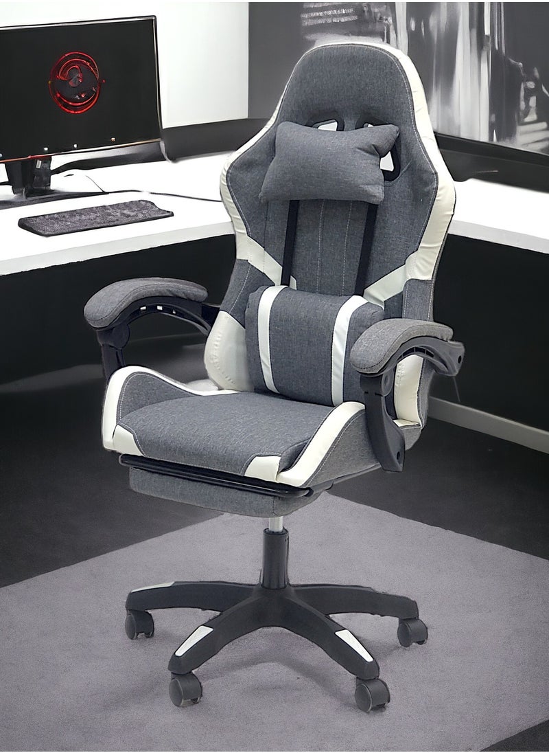 Sabir & Bros Furniture LLC SBF Fabric Gaming Chair - Reclining High Back Office Chair - Adjustable Height, Headrest, Footrest and Lumbar Support - Swivel Video Game Chair - Ergonomic Computer Gaming Chair  - Image 2