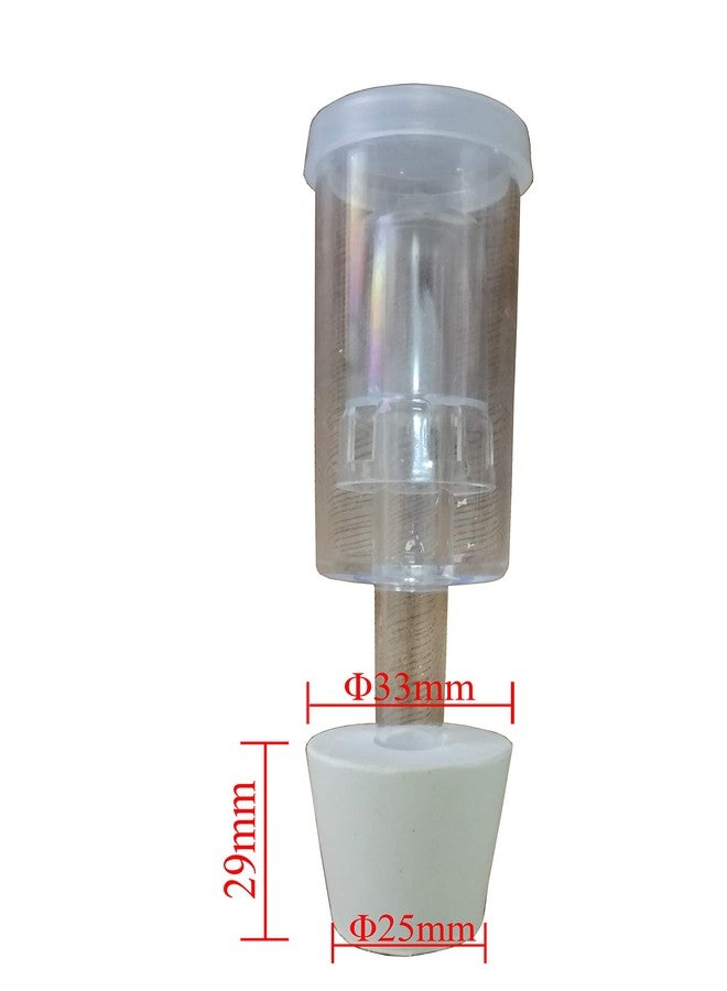 قفل هواء بسيط من قطعتين لصنع البيرة والنبيذ، مزود بغطاء وسدادة مطاطية رقم 6. - Image 3