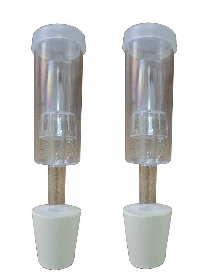 قفل هواء بسيط من قطعتين لصنع البيرة والنبيذ، مزود بغطاء وسدادة مطاطية رقم 6. - Image 2