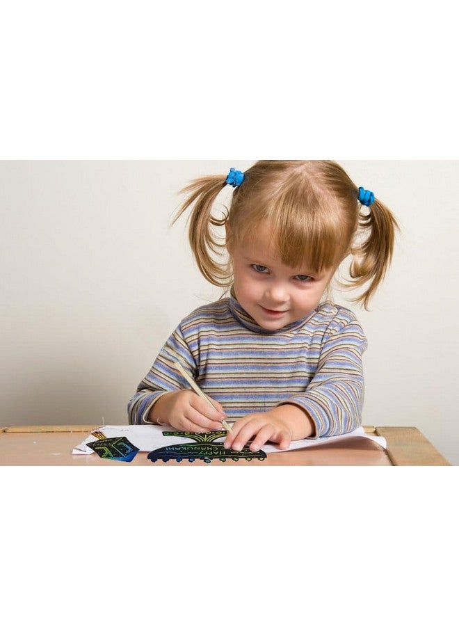 Rite Lite Chanukah Scratch Art, Perfect Hanukkah Gift for Kids, Hanukkah Art Kit, Hanukkah Accessories, Hanukkah Arts and Crafts Kit - Comes with 24 Menorah and Dreidel Cards! - Image 5